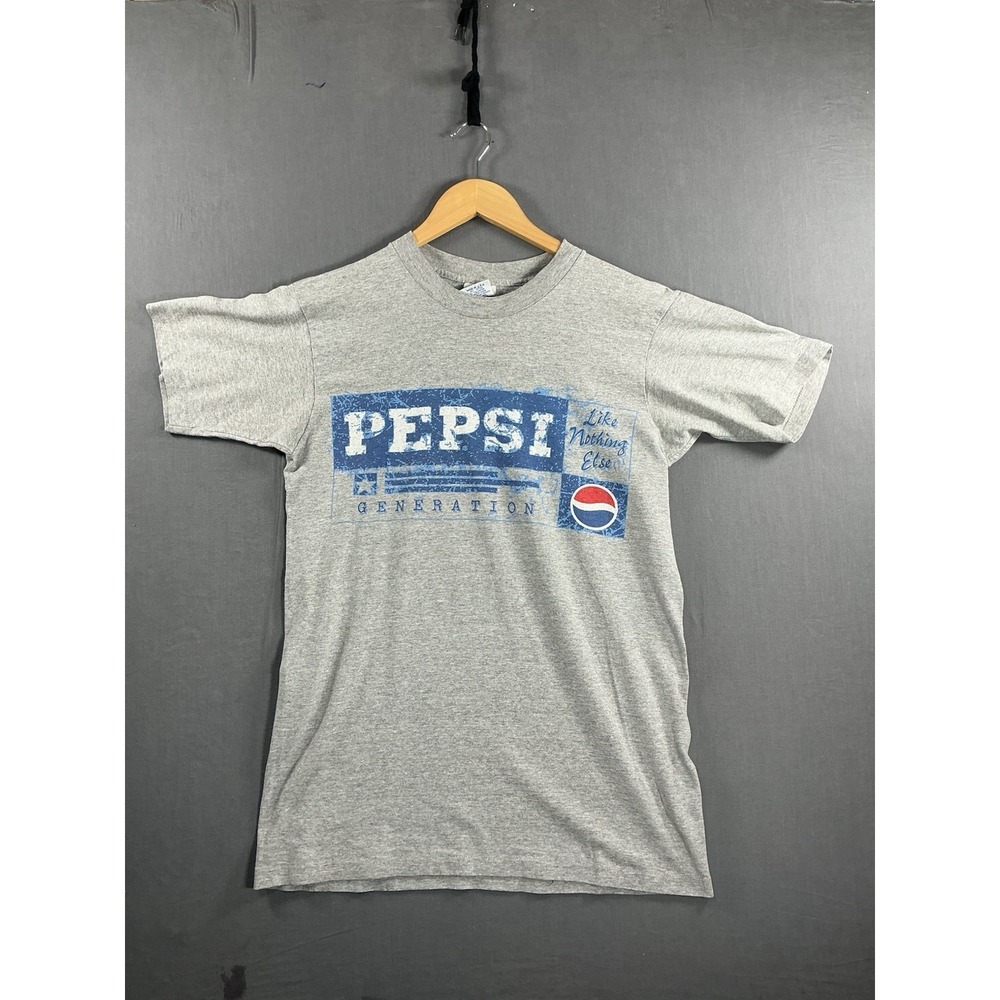Vintage Pepsi Generation Like Nothing Else T-Shirt Size S/M Gray Made In USA